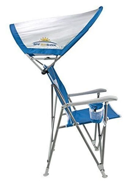 Gci Outdoor SunShade Captain's Chair Güneşlikli Katlanır Plaj Sandalyesi MAVİ