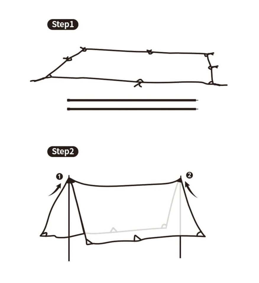 Naturehike Hexagon Glamping 3x4.8 mt Tarp [Güneş ve Rüzgar Koruma Tentesi]