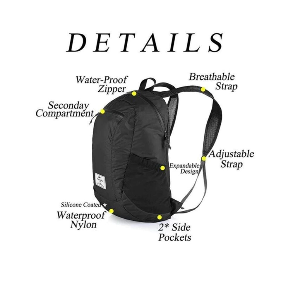 Naturehike UltraLight Katlanır Sırt Çantası 22 Lt