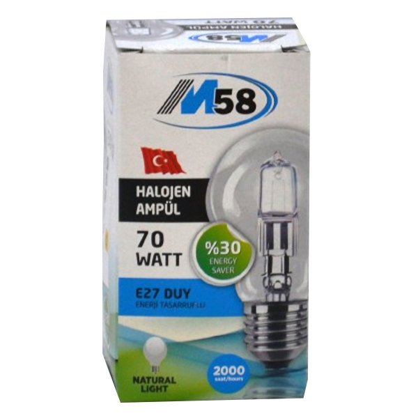 M58 Enerji Tasarruflu 70W 1050LM Halojen Gün Işığı Ampul
