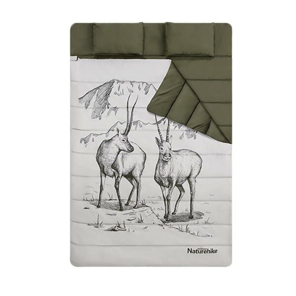 Naturehike Zarf Tarzı Yastıklı Çift Kişilik Pamuklu Uyku Tulumu ( Tibetan Antelope )