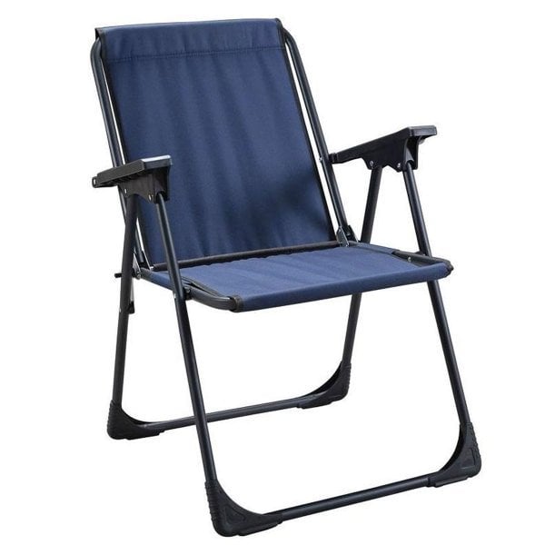 Leva House Katlanır Plastik Kollu Lüks Kamp Sandalyesi Lacivert