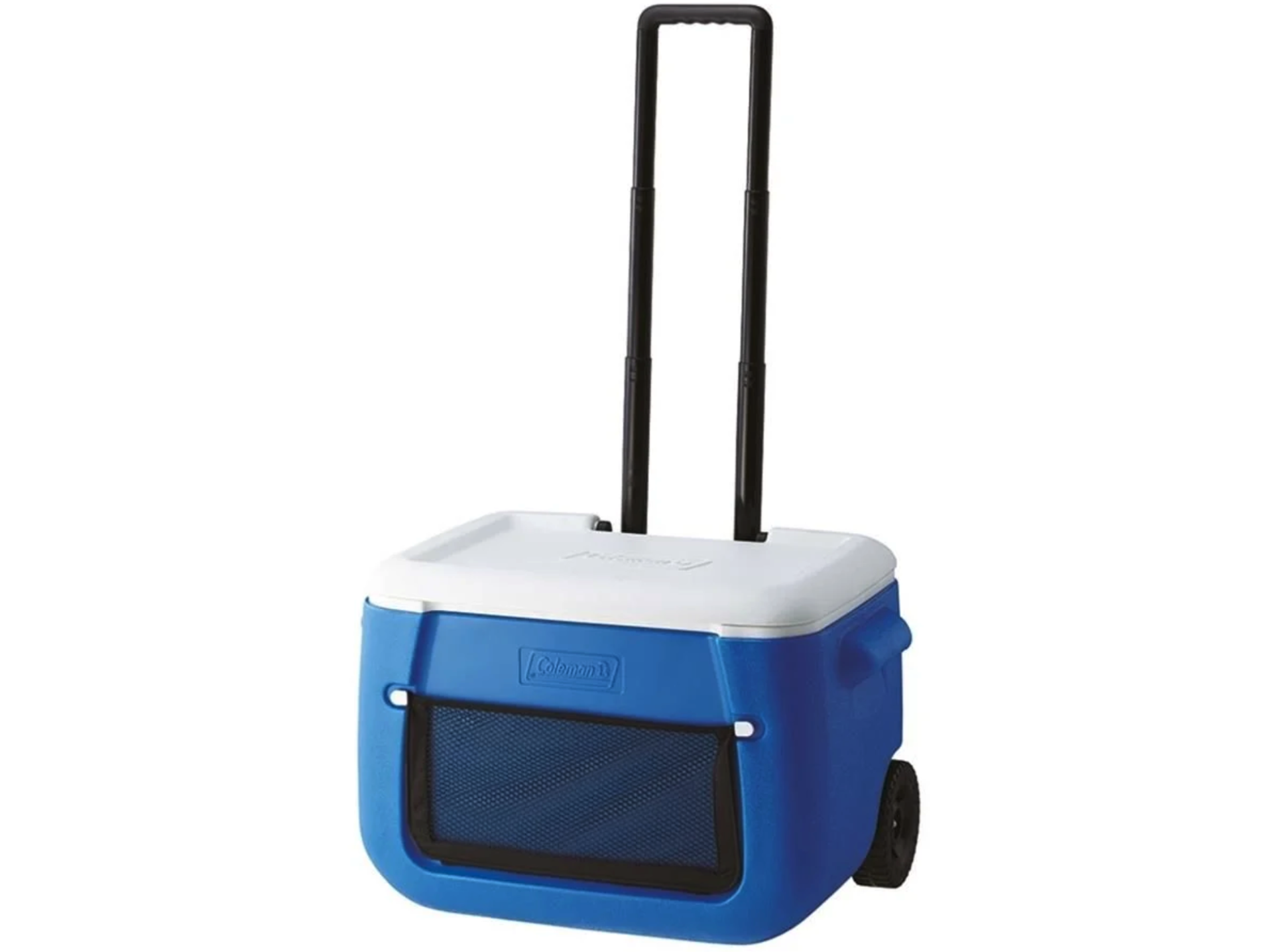 Coleman Poly-Lite Wheeled Mesh 50 QT Tekerlekli Soğutucu Buzluk 47.3 Lt MAVİ/BEYAZ